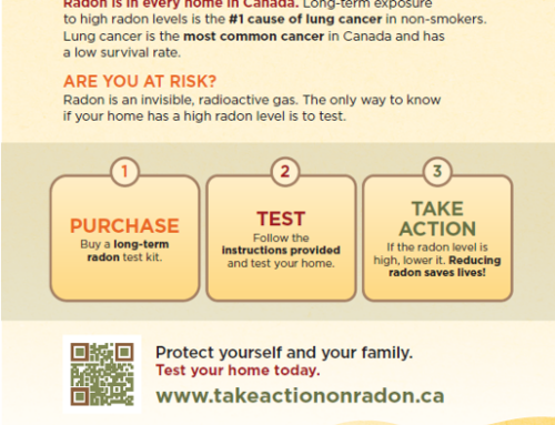 Health Canada warns about the danger of RADON in a postcard distribution campaign.